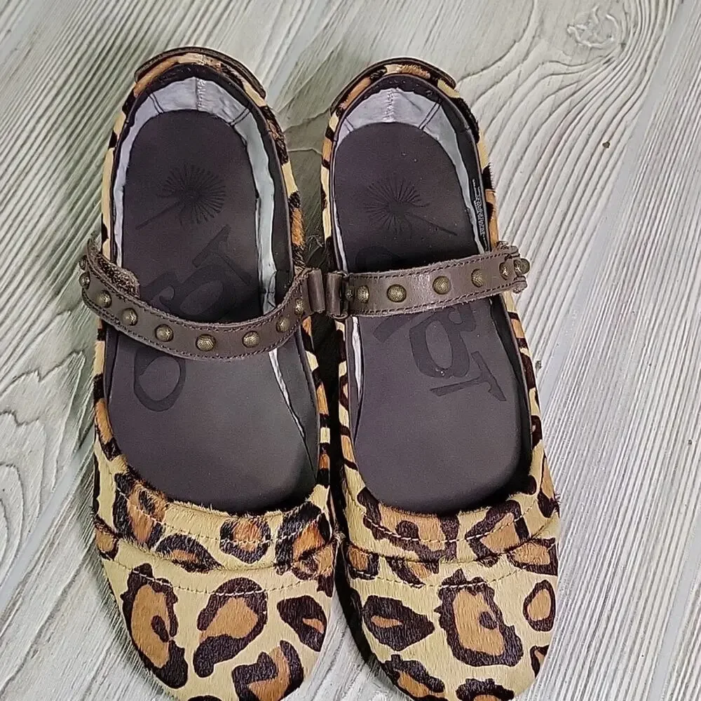 OTBT Gamine Cheetah Print Mary Jane Flats Womens Size 6.5 NEW